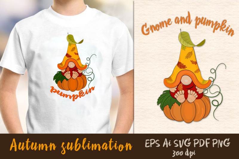 gnome-on-a-pumpkin-autumn-sublimation