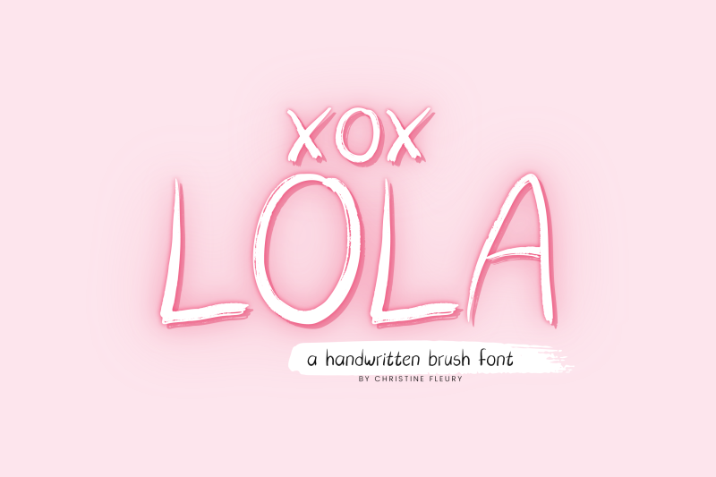 xox-lola-a-handwritten-brush-font