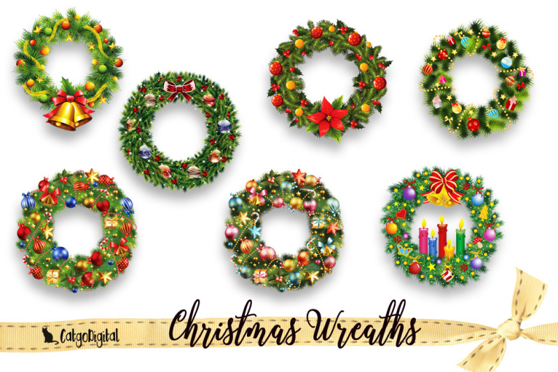 christmas-wreaths-clip-art-png-illustration