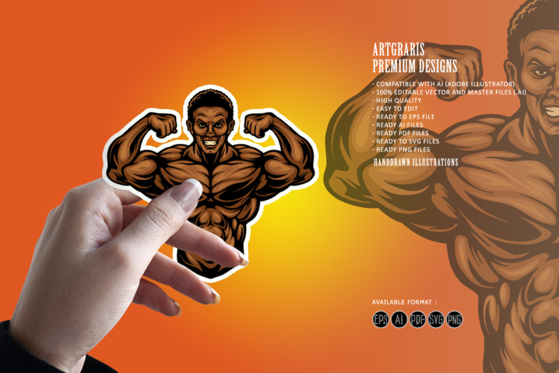 fitness-gym-power-mascot-illustrations