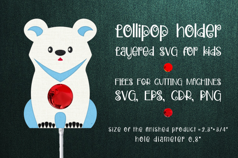 white-bear-lollipop-holder-template-svg