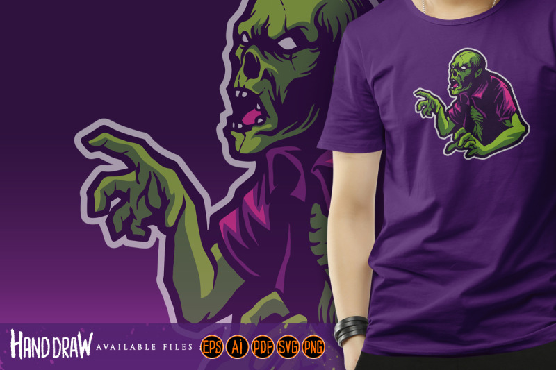 zombie-scream-horror-illustration