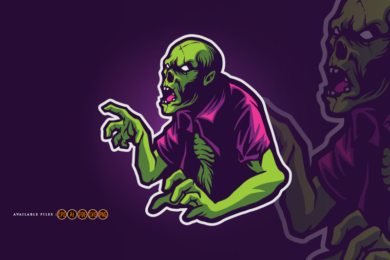 zombie-scream-horror-illustration