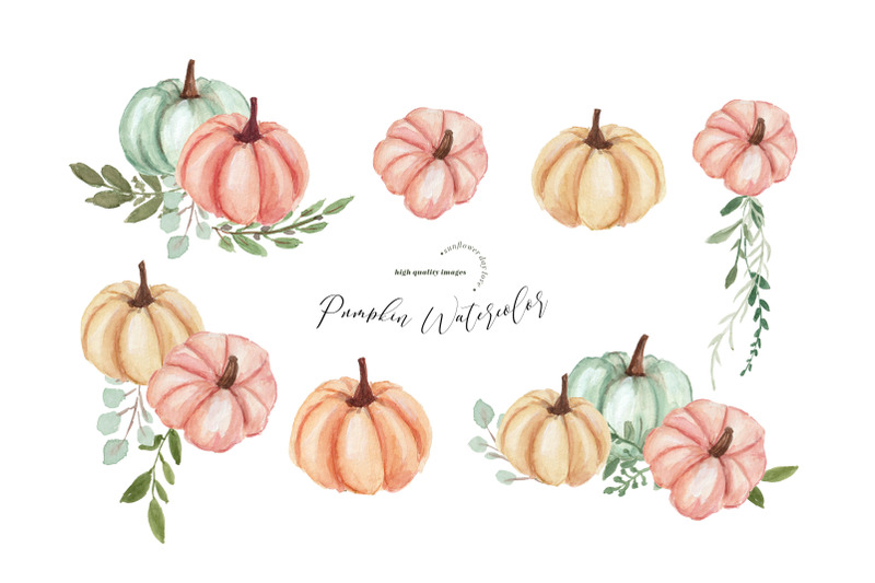 elegant-fall-autumn-pumpkin-clipart-greenery-floral-frame-pumpkin