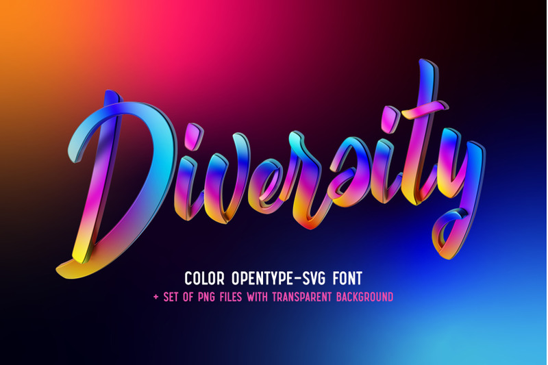 diversity-color-bitmap-font