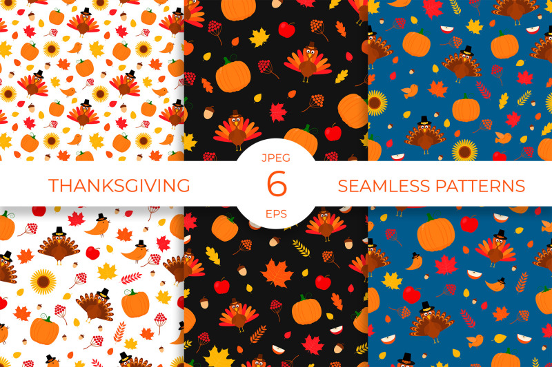 cute-thanksgiving-seamless-patterns-digital-paper