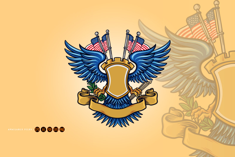 flag-american-badge-mascot-logo-with-ribbon