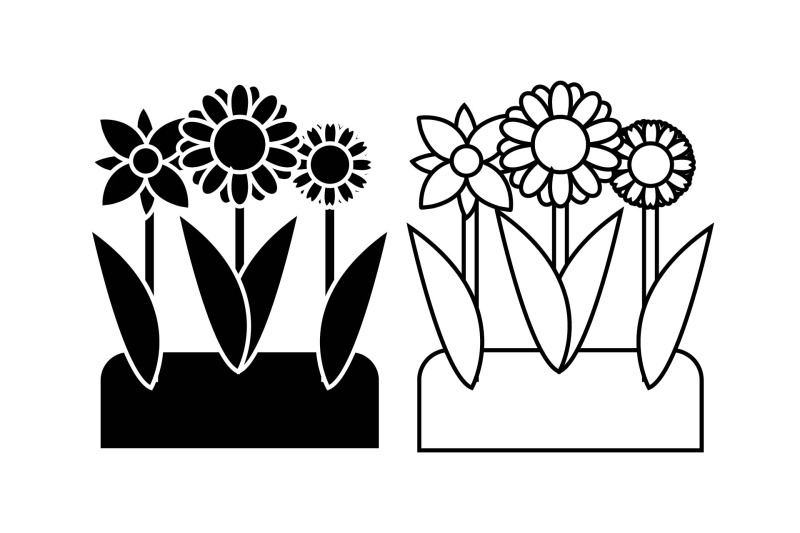 flower-bundle-solid-outline-1023