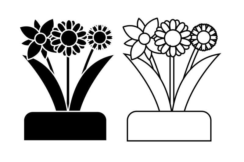 flower-bundle-solid-outline-1026