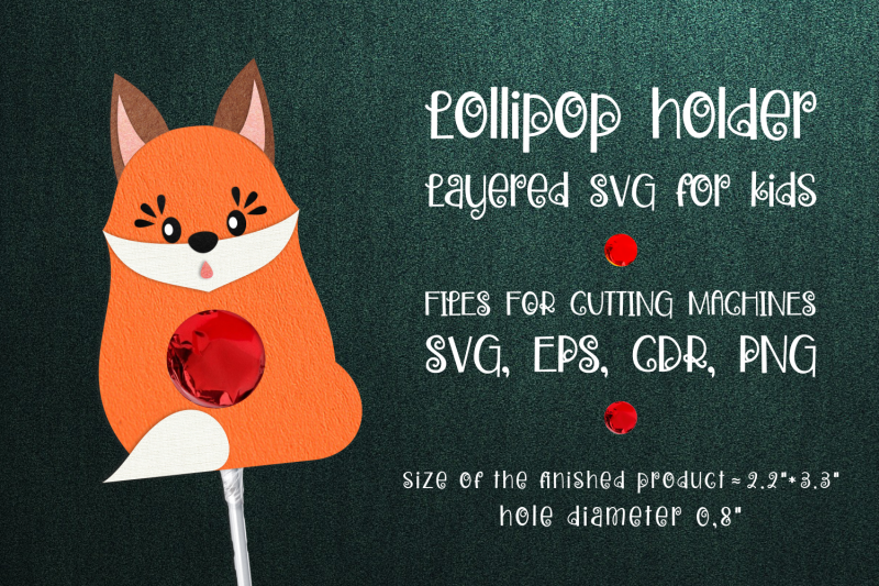 red-fox-lollipop-holder-template-svg