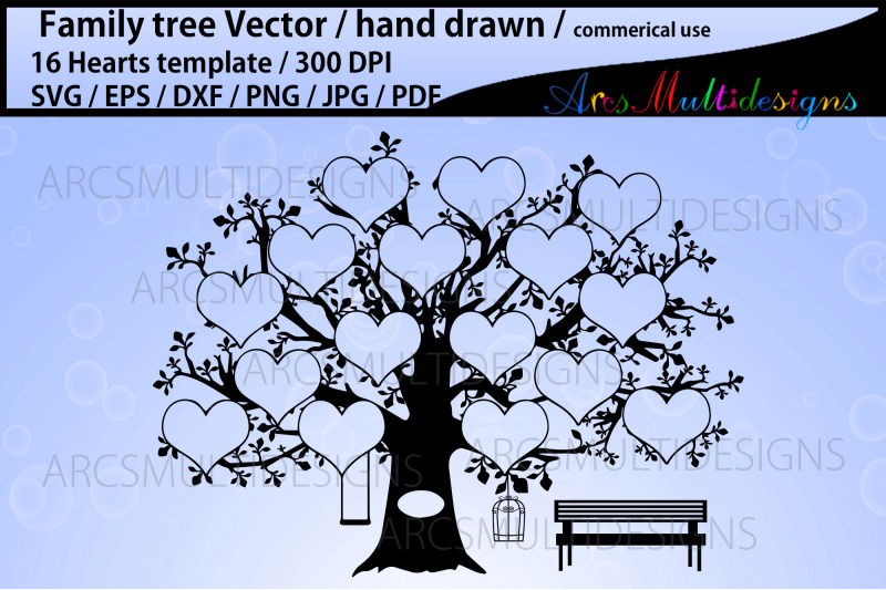 16-heart-family-tree-template