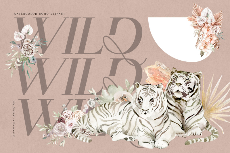 watercolor-boho-tropical-clipart-white-tigers-clipart-wild-animals