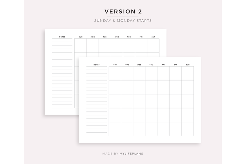blank-monthly-calendar-with-notes-landscape