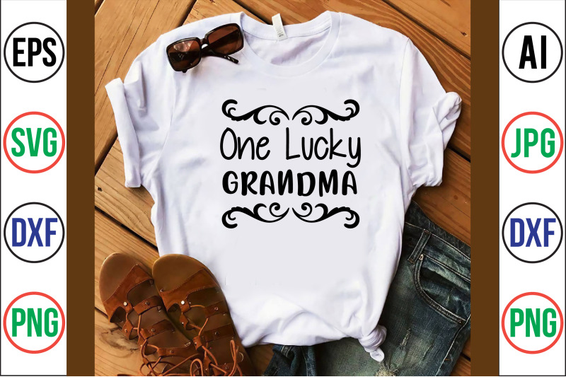 one-lucky-grandma-svg-cut-file