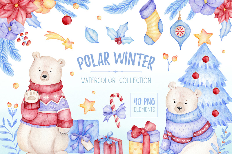 polar-bear-christmas-watercolor-clipart