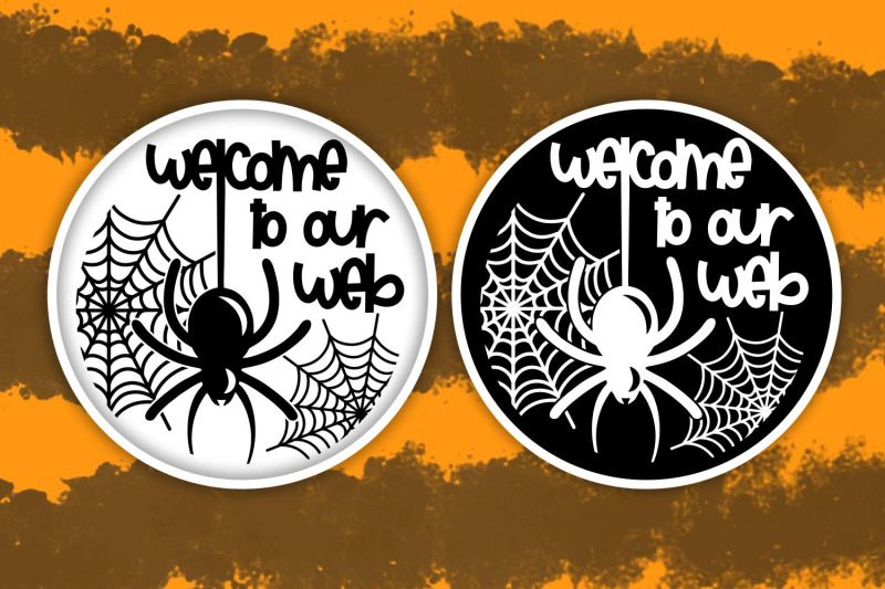 welcome-to-our-web-svg-round-halloween-sign-svg