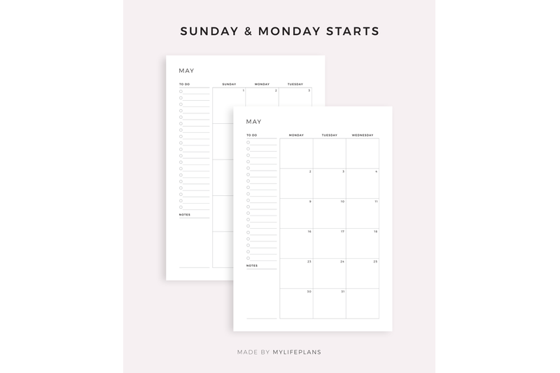2022-monthly-to-do-list-with-notes-on-two-pages