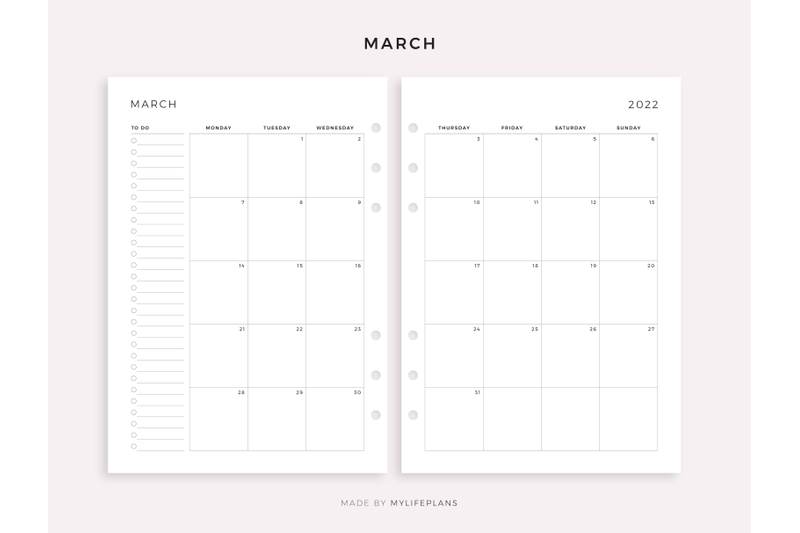 2022-monthly-to-do-list-with-notes-on-two-pages