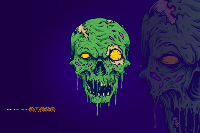 skull-zombie-isolated-illustrations