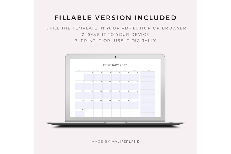 2022-monthly-calendar-with-notes-landscape-printable-amp-fillable