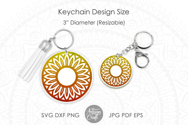 sunflower-keychain-svg-sunflower-keyring