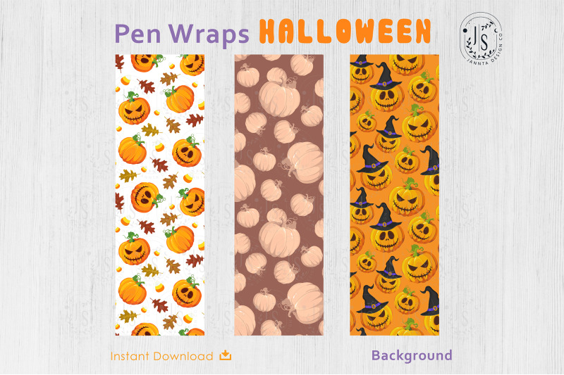 halloween-pumpkin-lantern-pen-wraps