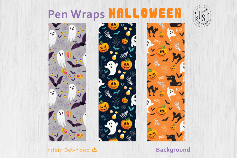 halloween-ghost-and-spooky-cat-pen-wraps
