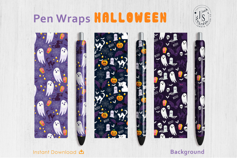 halloween-ghost-and-spooky-cat-pen-wraps-png-file-set