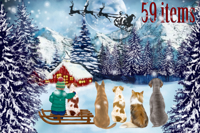 christmas-dogs-clipart-christmas-scenery-dog-breeds-clipart