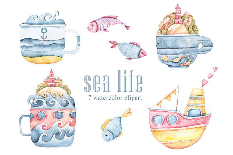 watercolor-sea-animals-clipart-cute-nursery-illustration