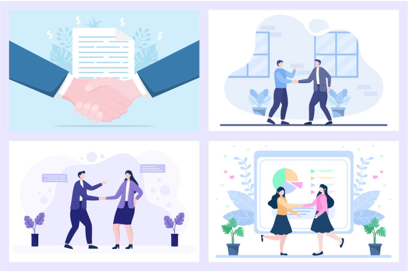 16-two-businessmen-reach-a-deal-shaking-hands-vector