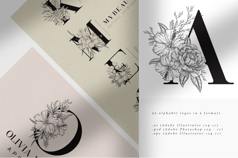 sylvan-floral-logos-fonts-included