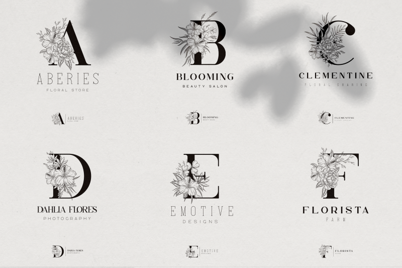 sylvan-floral-logos-fonts-included