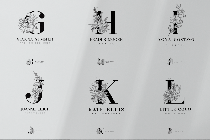 sylvan-floral-logos-fonts-included