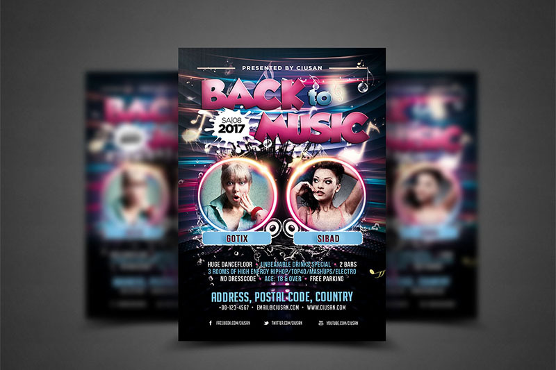 back-to-music-flyer-template