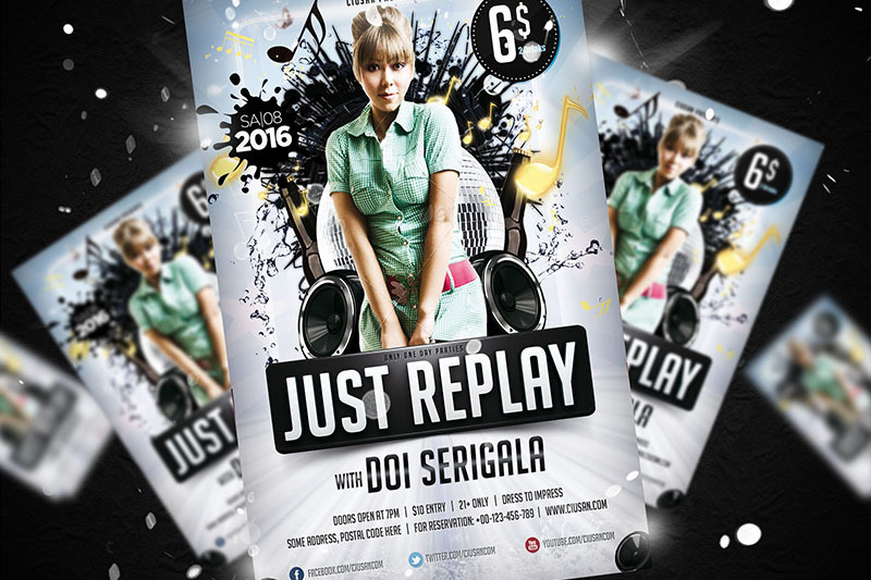 just-replay-flyer-template