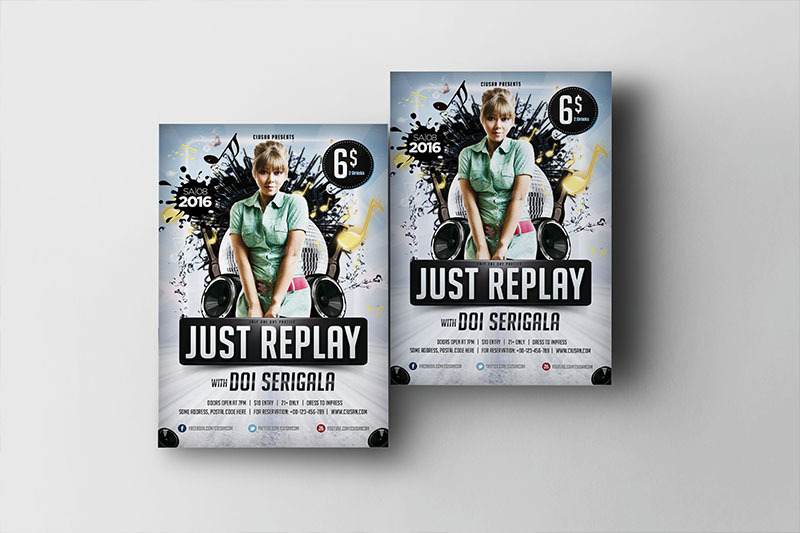 just-replay-flyer-template