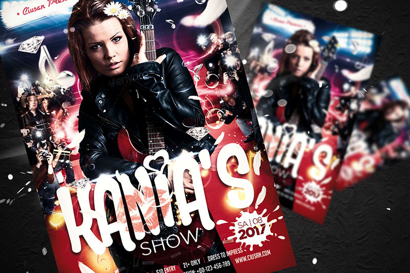 kanias-show-flyer-template