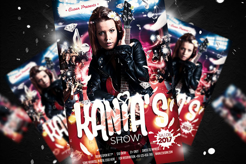 kanias-show-flyer-template
