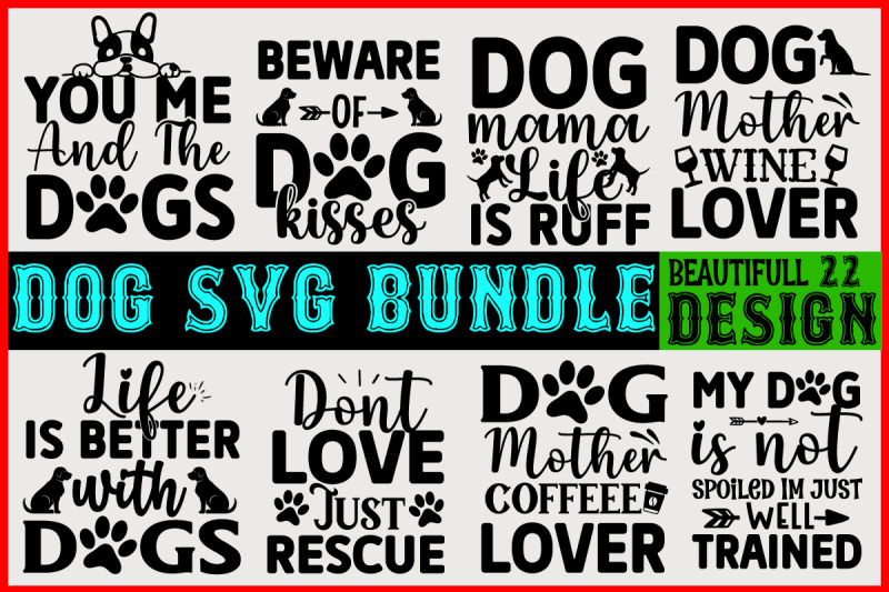 dog-svg-quotes-t-shirt-design-bundle