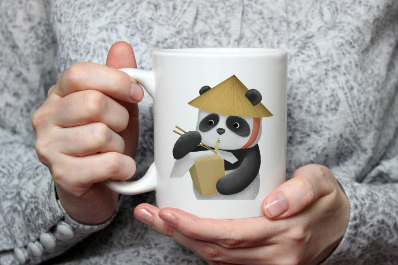 sublimation-cute-panda-kawaii-illustration-cartoon-food-png