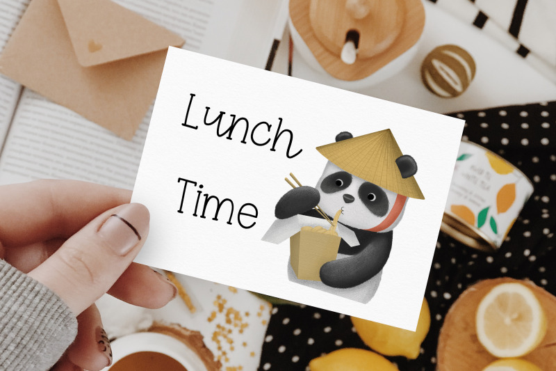 sublimation-cute-panda-kawaii-illustration-cartoon-food-png