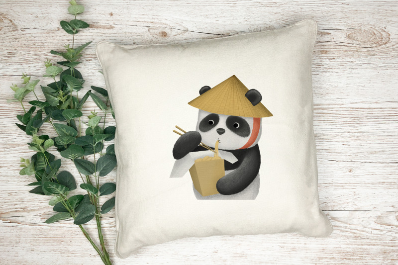 sublimation-cute-panda-kawaii-illustration-cartoon-food-png