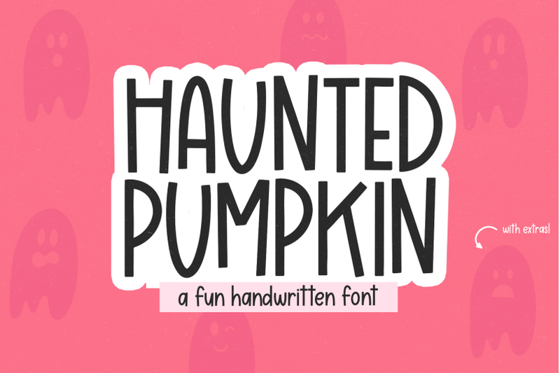 haunted-pumpkin-fun-handwritten-font-with-ghost-doodles