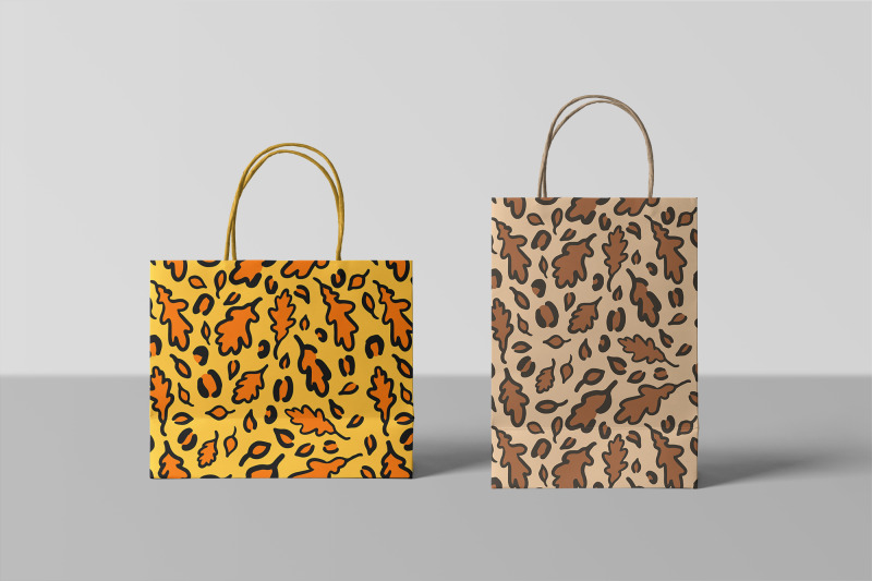 leopard-digital-paper-fall-oak-leaves-leopard-print