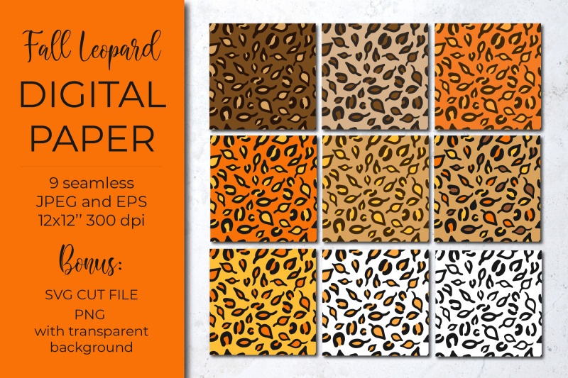 autumn-leopard-digital-paper-fall-leaves-leopard-print-svg