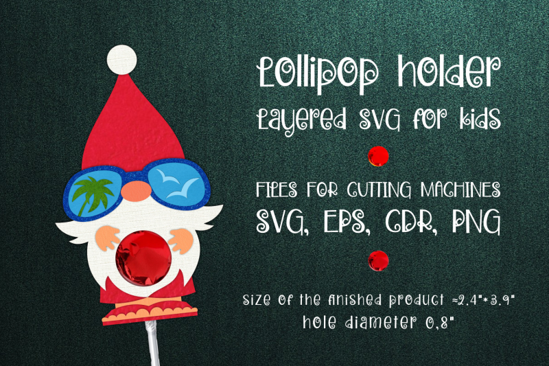 tropical-christmas-gnome-lollipop-holder-template-svg