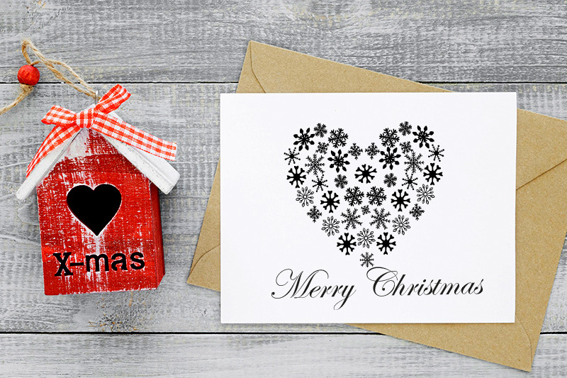 christmas-frames-snowflakes-set-svg-heart