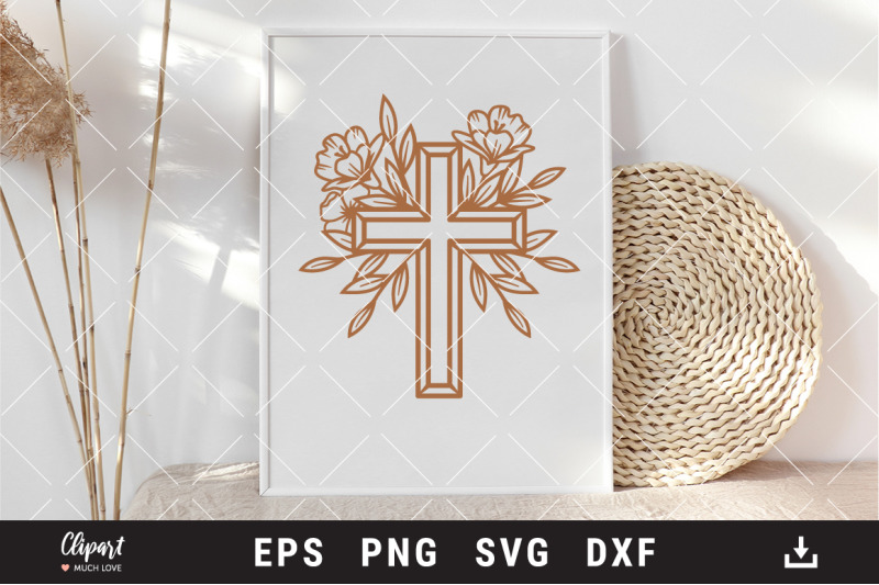 floral-cross-svg-religious-svg-cross-clipart-cross-cut-files