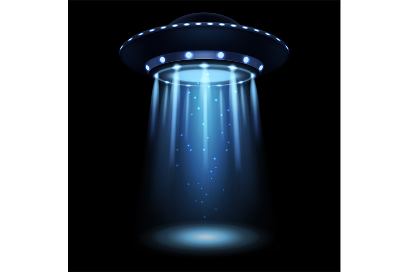 ufo-realistic-alien-spaceship-with-light-beam-futuristic-sci-fi-unid